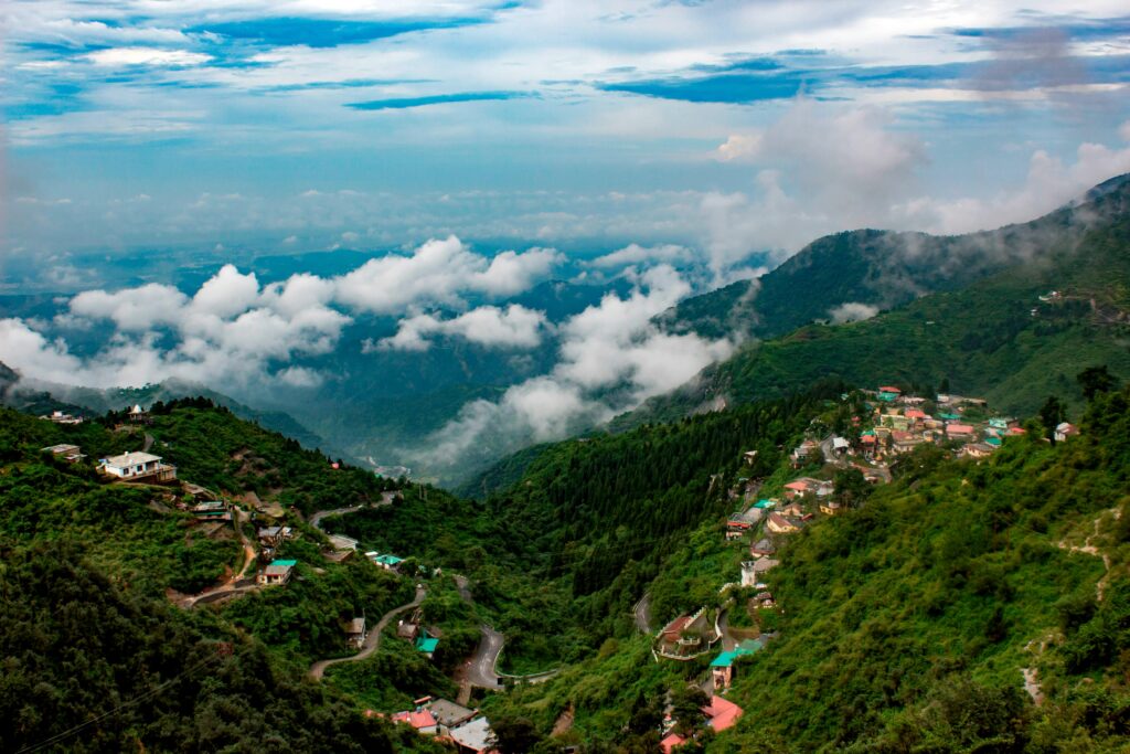 pexels-photo-2070307-2070307 Captivating view of lush mountains and clouds in Mussoorie, India, showcasing natural beauty.